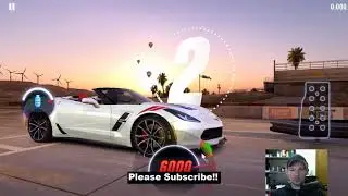 CSR 2, corvette grand sport convertible shift pattern to beat dyno time
