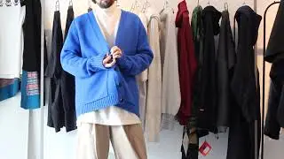 STUDIO NICHOLSON / ENGLISH LAMBSWOOL FIVE GAUGE CARDIGAN