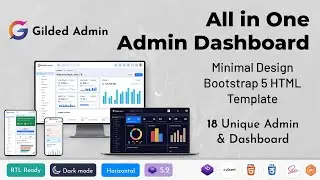 Bootstrap Admin Template with 18 Unique Dashboard Layouts for Web Applications