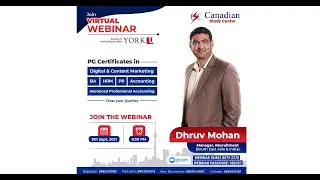 Webinar on PG Certification by York University School of Continuing Studies