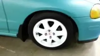 Matte white plastidip on 00 si wheels