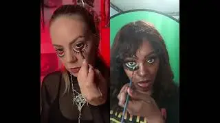 🎃🖤 &ldquo;Spooky & EASY Halloween Makeup 😈✨ | Dark Glam Tutorial for a Viral Look!halloweenmakeup #spooky