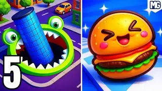 Hole.io & Food Run Gameplay &ndash; Chill, Fun, and Satisfying Vibes! 🕳️🍔✨