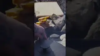 Chef Matt Demille cooking some Bay of Quinte walleye over the fire #fishing #shorelunch #cooking