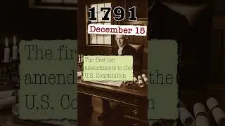 Today in History   December 15, 1791   The Bill of Rights is ratified