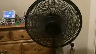 Black 16in Lasko pedestal fan start up sound￼ effect