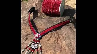 Just4FunTack Sparkling Red Trim for Custom Horse Tack