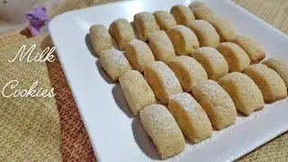 Soft Milk Cookies 🤍 Without Oven | Teatime Cookies☕#relaxingcooking 
