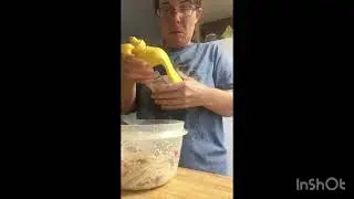Making macaroni salad..