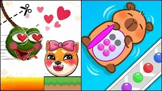 Rope Dog Cut to Save VS Capybara Mania - All Levels SpeedRun Gameplay