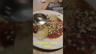 Crepa con cajeta y nuez ! #crepas #postres