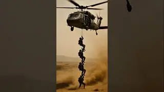 Helicopter Airlift Rescue | Soldiers Rappelling Down Rope | #HelicopterRescue #Army #Military