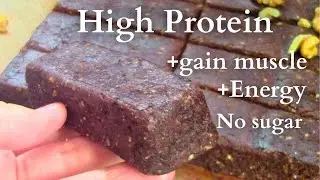 Protein bars recipe without protein powder, WAY better than the store! No sugar, Vegan , Healthy