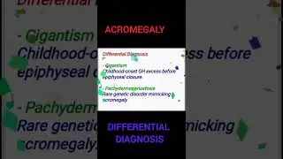 ACROMEGALY: DIFFERENTIAL DIAGNOSIS #acromegaly #medicaleducation #medicallecture #medicinelectures