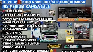 REVIEW‼️ KODENAME BUS ACC JBHD ROMBAK JB5 MEDIUM RAFASA $ALE