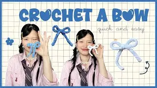 How To Crochet a Bow 🎀 | Quick and Easy ✨