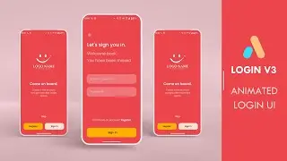 Дизайн анимированного интерфейса входа для Android с бесплатным файлом AIA. Часть 1 | Экран приветствия | Kodular | Niotron