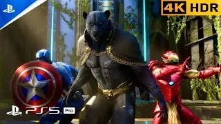 [PS5 PRO] Marvel's Avengers - Black Panther Gameplay | 4K 60FPS HDR