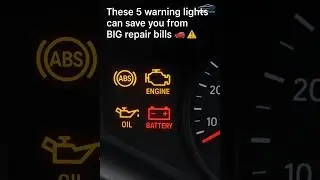 5 Car Dashboard Warning Lights You Must Know! |AutoPulse #autopulse #shorts  #shortvideo #automobile