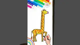 Cute Giraffe Drawing Tutorial | How to Draw Giraffe for Kids 🌈🦒 #drawing #giraffe