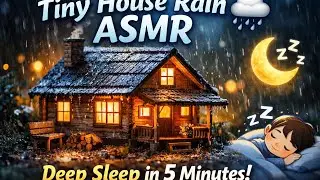 Tiny House Rain ASMR 🌧️ Deep Sleep in 5 Minutes #ASMR #RainASMR #MiniatureHouse #YouTubeASMR