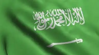 Saudi Arabia  Waving Flag Animation Loop | Stock Footage | Free Background