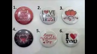 valentine's day badge, ready-made badges, pin-back button badges,customized badge- DELHI INDIA