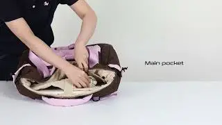 Pink & Brown Casual Travel Tote Bag-Waterproof and Lightweight