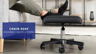 CHAIR-S04F 2-in-1 Footrest & Ergonomic Desk Stool Assembly by VIVO