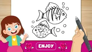 How to Draw a FISH | Drawing for Kids