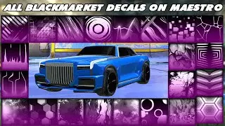All Black Market Decals On Maestro - Rocket League Showcase
