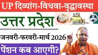 Pension News | उत्तर प्रदेश में जनवरी फरवरी मार्च 2026 की पेंशन कब आएगी | Disability Oldage Widow 
