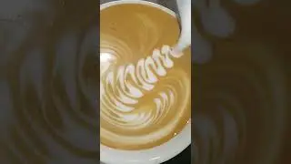 cappuccino art swan ....good for the cold morning #short  barista bz