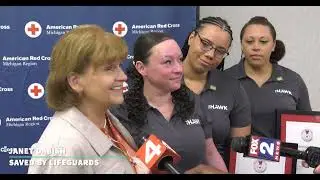 The Red Cross Honors 3 Farmington Hills lifeguards with Lifesaving Award