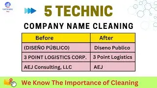 5 Technic for Company Name Clean  | Lead Scraping PRO