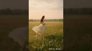 Most Romantic Sunset Run 🌸 | Beautiful AI Girl Running Scene #love #nature #beauty