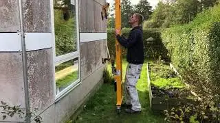 Vinduesmontage p&aring; terr&aelig;n