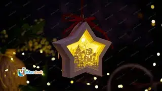 How to make star lantern with paper | DIY christmas decorations with PDF, SVG, Studio Templates