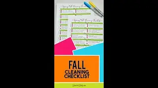 Fall cleaning checklist - perfect for deep cleaning your house in the spring too! #shorts