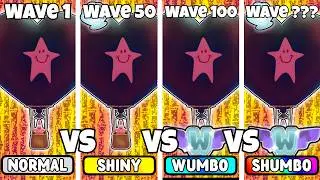 NORMAL VS SHINY VS WUMBO VS SHINY WUMBO SOARING STARFISH! (SpongeBob Tower Defense)