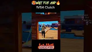 😱free fire new shot 1vs4 clutch 🥵