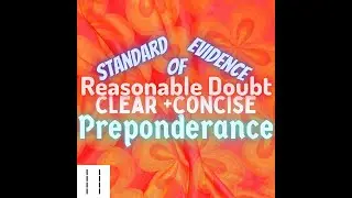 Court 101: Burden of Proof. Standard of Evidence.