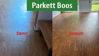 Parkett dunkel f&auml;rben / Parkettfarbe &auml;ndern / Holzboden dunkel beizen.