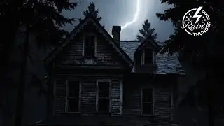 Night Rain Ambiance With Thunder - Sleep Aid & Peaceful Rain Sound | ASMR Dark Screen