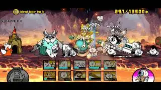 The Battle Cats - Jinfore Volcano - Infernal Crater Area 14 (Cop Cat comes to life!)