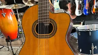 Viol&atilde;o Takamine GC6 CE Nylon El&eacute;trico - testando review Miyata Music