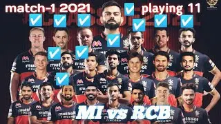 Rcb playing 11 for ipl 2021 1st match MI vs RCB