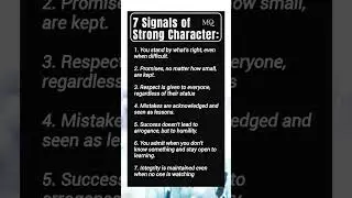 7 Powerful Signs of True Character #LifeLessons #Character #Integrity #Motivation #Inspiration