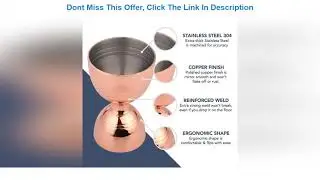 Review Copper Bell Jigger by A Bar Above - Premium Double Cocktail Jigger, 1oz/2oz made from Stainl