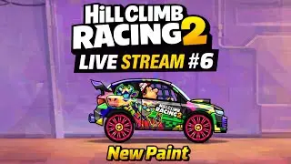 Hill Climb Racing 2 LIVE STREAM #6 - A NOVA PINTURA DO RALLY CAR!
